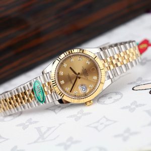 Đồng Hồ Rolex DateJust Mặt Vàng Chế Tác Máy Cơ Tự Động Thụy Sỹ Nhà Máy Clean 41mm (2)