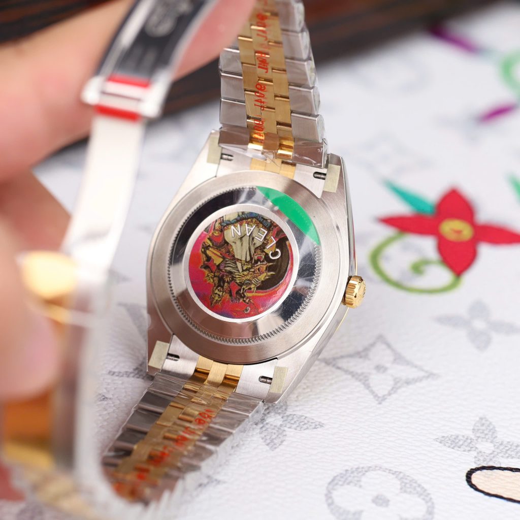 Đồng Hồ Rolex DateJust Mặt Vàng Chế Tác Máy Cơ Tự Động Thụy Sỹ Nhà Máy Clean 41mm (2)