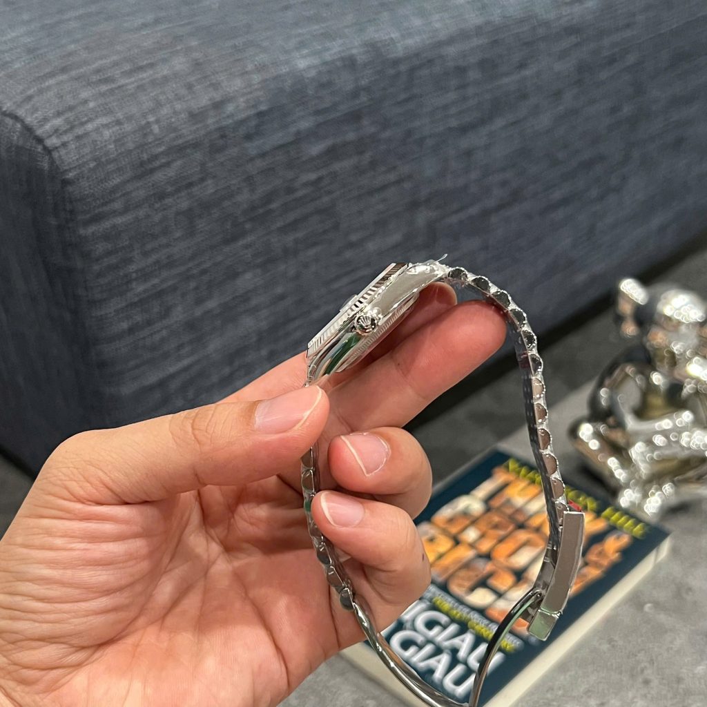 Đồng Hồ Rolex DateJust Replica 11 Mặt Xanh Blue Máy Cơ Thụy Sỹ Nhà Máy VS 36mm (2)