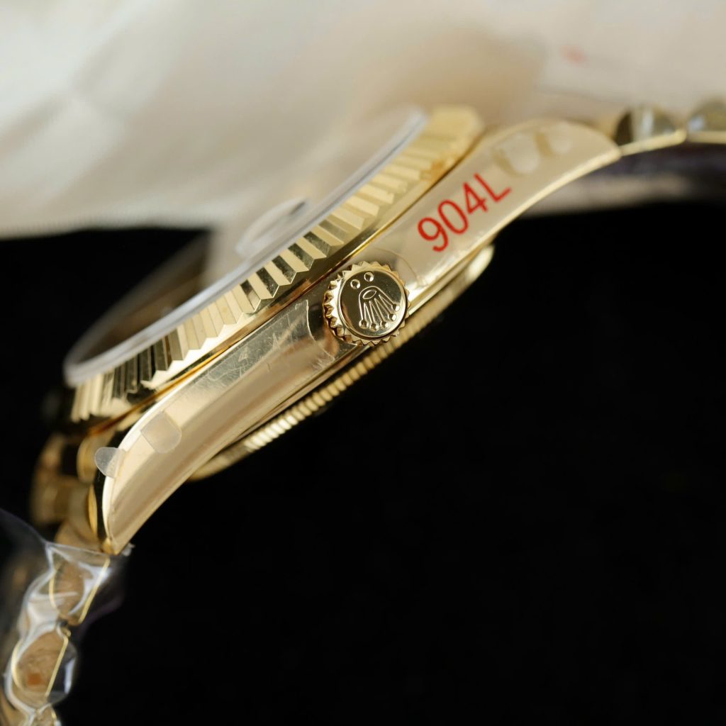 Đồng Hồ Rolex Replica Cao Cấp Day-Date Mặt Đen Cọc Số Đính Đá GMF 40mm (2)