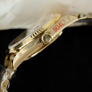 Đồng Hồ Rolex Replica Cao Cấp Day-Date Mặt Đen Cọc Số Đính Đá GMF 40mm (2)