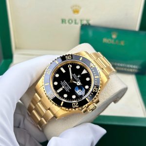 Đồng Hồ Rolex Submariner 126618LN Chế Tác Mạ Vàng Mặt Đen Nhà Máy VS 41mm (2)