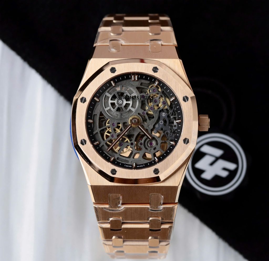 Đồng Hồ Audemars Piguet Chế Tác Royal Oak Jumbo Extra-thin Openworked 16204 Máy Cơ Thụy Sỹ Nhà Máy ZF 39mm (2)
