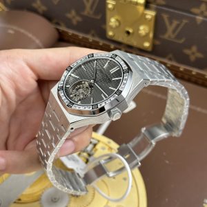 Đồng Hồ Audemars Piguet Chế Tác Royal Oak Selfwinding Flying Tourbillon 26730BC Mặt Xám Đính Đá Baguette 41mm (2)