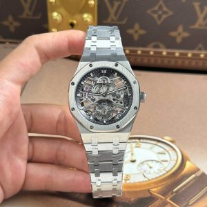 Đồng Hồ Audemars Piguet Chế Tác Royal Oak Tourbillon 26735 Mặt Skeleton Dây Kim Loại 41mm (2)