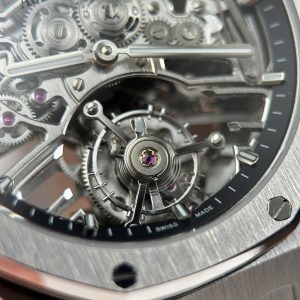 Đồng Hồ Audemars Piguet Chế Tác Royal Oak Tourbillon 26735 Mặt Skeleton Dây Kim Loại 41mm (2)