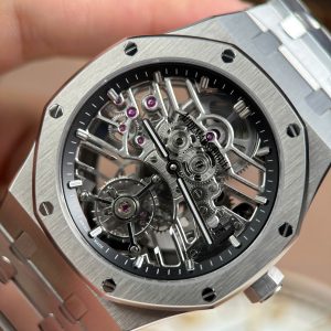 Đồng Hồ Audemars Piguet Chế Tác Royal Oak Tourbillon 26735 Mặt Skeleton Dây Kim Loại 41mm (2)