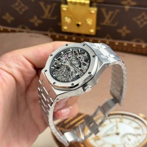Đồng Hồ Audemars Piguet Chế Tác Royal Oak Tourbillon 26735 Mặt Skeleton Dây Kim Loại 41mm (2)