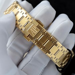 Đồng Hồ Audemars Piguet Replica 11 Royal Oak Jumbo Extra-thin Openworked 16204 Mặt Lộ Cơ Mạ Vàng Xưởng ZF 39mm (2)