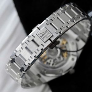 Đồng Hồ Audemars Piguet Royal Oak Jumbo Extra-thin Openworked 16204 Rep 11 Mặt Lộ Cơ Màu Trắng Nhà Máy ZF 39mm (2)