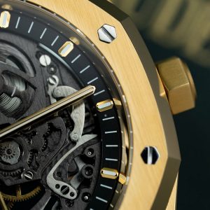 Đồng Hồ Audemars Piguet Royal Oak Openworked 15407 Replica 11 Mạ Vàng Mặt Lộ Cơ Xưởng THB 41mm (2)