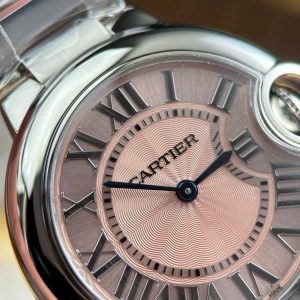Đồng Hồ Cartier Ballon Bleu Rep Cao Cấp Nữ Mặt Hồng Máy Pin Thụy Sỹ Nhà Máy AF 33mm (2)
