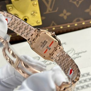 Đồng Hồ Cartier Panthere Nữ Chế Tác Mặt Trắng Máy Pin Thụy Sỹ Xưởng BV 27x36mm (2)