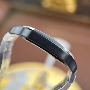 Đồng Hồ Cartier Santos Nam Chế Tác Mặt Lộ Cơ Viền Đen Dây Kim Loại 39 (2)