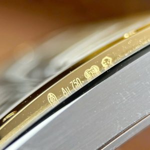 Đồng Hồ Cartier Santos Rep 11 Mặt Lộ Cơ Viền Vàng Dây Kim Loại 39 (1)