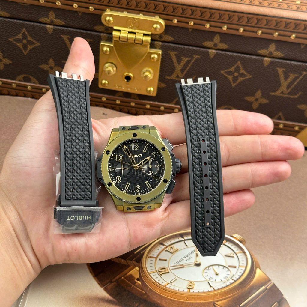 Đồng Hồ Hublot Big Bang Bản Kỉ Niệm 20 Năm Replica 11 Máy Cơ Tự Động Dây Cao Su Xưởng BBA 43mm (2)