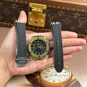 Đồng Hồ Hublot Big Bang Bản Kỉ Niệm 20 Năm Replica 11 Máy Cơ Tự Động Dây Cao Su Xưởng BBA 43mm (2)