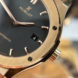 Đồng Hồ Hublot Classic Fusion King Gold Chế Tác Mặt Đen Trọng Lượng 85 Gram Xưởng JJZ 42mm (2)