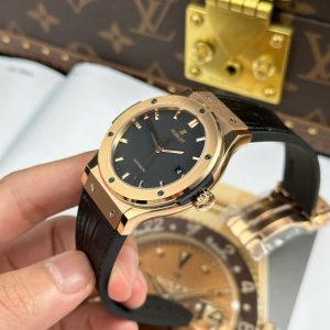 Đồng Hồ Hublot Classic Fusion King Gold Chế Tác Mặt Đen Trọng Lượng 85 Gram Xưởng JJZ 42mm (2)