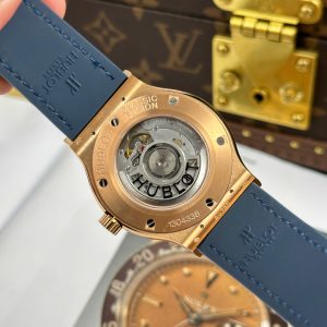 Đồng Hồ Hublot Classic Fusion King Gold Chế Tác Mặt Xanh Dương Trọng Lượng 85 Gram Xưởng JJZ 42mm (2)