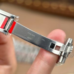 Đồng Hồ Nam Chế Tác Rolex Land-Dweller 127236 Mặt Xanh Băng Họa Tiết Tổ Ong Đính Đá Baguette 36mm (2)