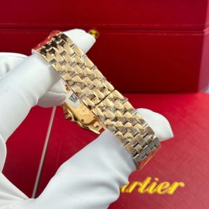 Đồng Hồ Nữ Cartier Panthere Chế Tác Mặt Khảm Xà Cừ Máy Pin Thụy Sỹ Xưởng AF 27x36mm (2)