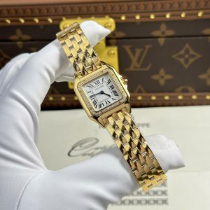 Đồng Hồ Nữ Cartier Panthere Fake 11 Mặt Trắng Máy Pin Thụy Sỹ Xưởng AF 27x36mm (2)