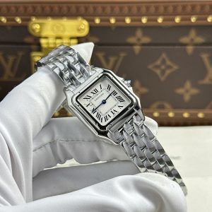 Đồng Hồ Nữ Cartier Panthere Replica 11 Màu Trắng Máy Pin Thụy Sỹ Xưởng BV 27x36mm (2)