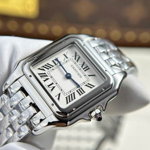 Đồng Hồ Nữ Cartier Panthere Replica 11 Màu Trắng Máy Pin Thụy Sỹ Xưởng BV 27x36mm (2)