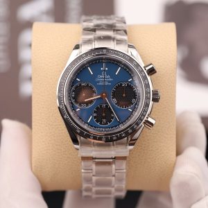 Đồng Hồ Omega Chế Tác Speedmaster Racing Chronograph Mặt Xanh Dương Dây Kim Loại 40mm (10)