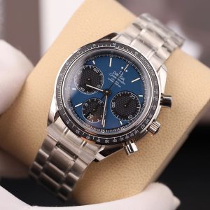 Đồng Hồ Omega Chế Tác Speedmaster Racing Chronograph Mặt Xanh Dương Dây Kim Loại 40mm (10)