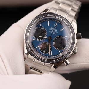 Đồng Hồ Omega Chế Tác Speedmaster Racing Chronograph Mặt Xanh Dương Dây Kim Loại 40mm (10)