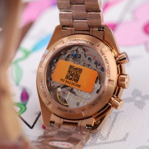 Đồng Hồ Omega Replica Cao Cấp SpeedMaster MoonWatch Mạ Vàng Hồng 42mm (2)