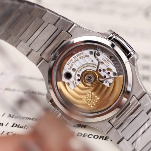 Đồng Hồ Patek Philippe Fake 11 Nautilus 7118 Mặt Xám Viền Đính Đá CZ Xưởng GR 35 (2)