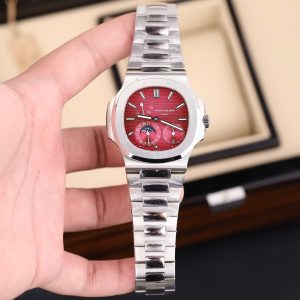 Đồng Hồ Patek Philippe Nautilus 5712 Fake 11 Mặt Màu Cherry Máy Cơ Thụy Sỹ Xưởng GR 40mm (2)