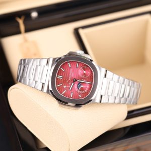 Đồng Hồ Patek Philippe Nautilus 5712 Fake 11 Mặt Màu Cherry Máy Cơ Thụy Sỹ Xưởng GR 40mm (2)