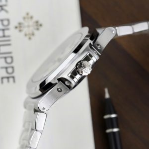 Đồng Hồ Patek Philippe Nautilus 5726 Chế Tác Mặt Trắng Máy Cơ Thụy Sỹ Nhà Máy PPF 40 (2)