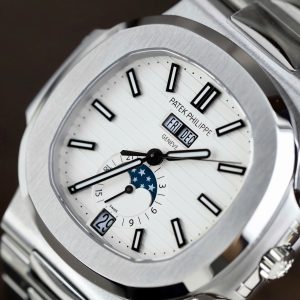Đồng Hồ Patek Philippe Nautilus 5726 Chế Tác Mặt Trắng Máy Cơ Thụy Sỹ Nhà Máy PPF 40 (2)
