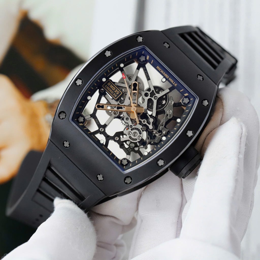 Đồng Hồ Richard Mille RM035 Americas Toro Replica 11 Vỏ Gốm Dây Cao Su Nhà Máy ZF 40x48mm (2)