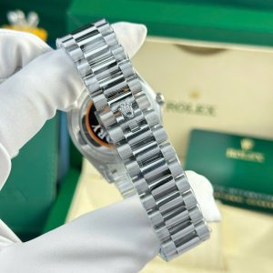 Đồng Hồ Rolex Chế Tác Day-Date Nam Mặt Đen Nặng 186 Grams Xưởng QF 40mm (9)