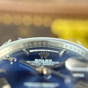 Đồng Hồ Rolex Chế Tác Day-Date Nam Mặt Xanh Dương Nặng 186 Grams Xưởng QF 40mm (2)