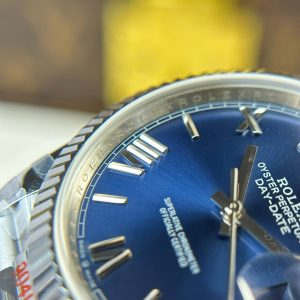 Đồng Hồ Rolex Chế Tác Day-Date Nam Mặt Xanh Dương Nặng 186 Grams Xưởng QF 40mm (2)