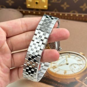 Đồng Hồ Rolex Chế Tác Land-Dweller 127336 Mặt Xanh Băng Họa Tiết Tổ Ong Đính Đá Baguette 40mm (2)