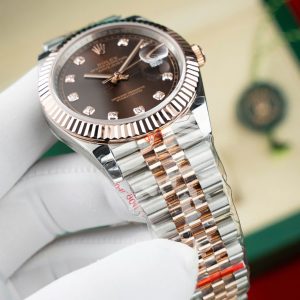 Đồng Hồ Rolex DateJust 126331 Chế Tác Mặt Chocolate Phủ Vàng Hồng 18K Xưởng GM 41mm (2)