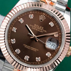Đồng Hồ Rolex DateJust 126331 Chế Tác Mặt Chocolate Phủ Vàng Hồng 18K Xưởng GM 41mm (2)