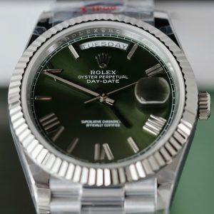 Đồng Hồ Rolex Day-Date 228236 Chế Tác Mặt Số Xanh Olive Máy Thụy Sỹ Xưởng QF 40mm (2)