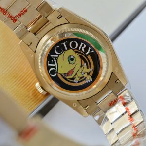 Đồng Hồ Rolex Day-Date Mặt Xanh Lá Cây Chế Tác Mạ Vàng Trọng Lượng 159 Gram Xưởng QF 36mm (2)