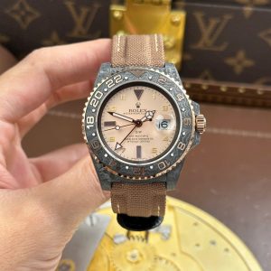 Đồng Hồ Rolex GMT-Master II DiW Chế Tác Vỏ Carbon Mặt Hồng Máy Cơ Thụy Sỹ 40mm (1)