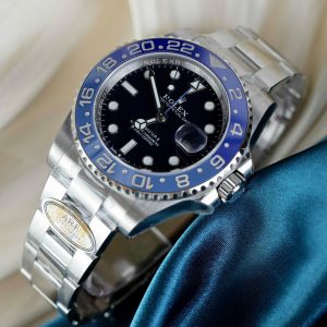 Đồng Hồ Rolex GMT-Master II Rep Cao Cấp Viền Gốm Xanh Dây Oyster Nhà Máy AR 40mm (2)