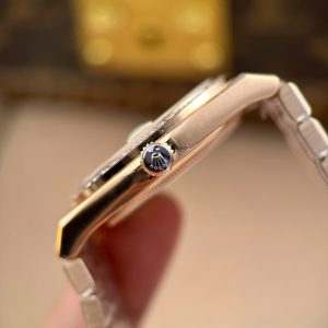 Đồng Hồ Rolex Land-Dweller 127334 Replica 11 Mặt Trắng Họa Tiết Tổ Ong Đính Đá Baguette 40mm (2)